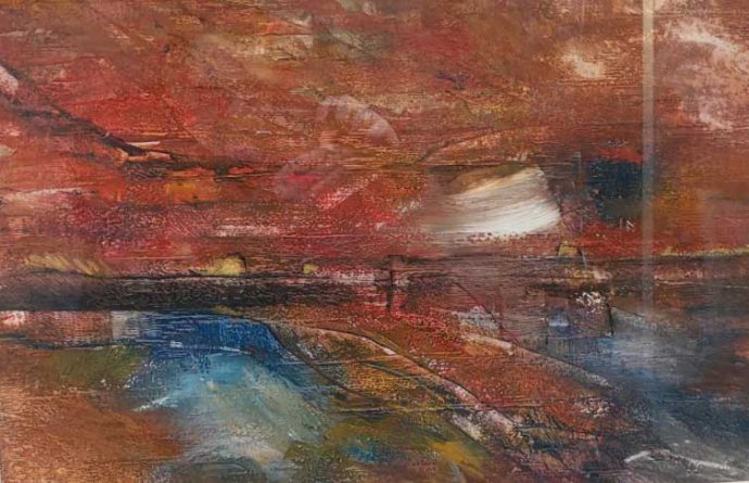 Schilderij Willy Valcke Acryl op papier