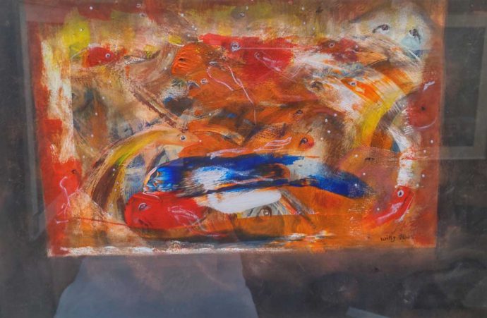 Schilderij Willy Valcke Acryl op papier