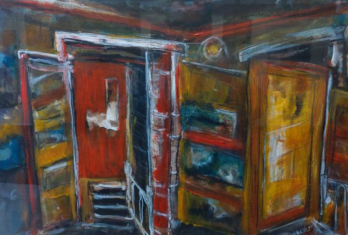 Schilderij Willy Valcke Acryl op papier