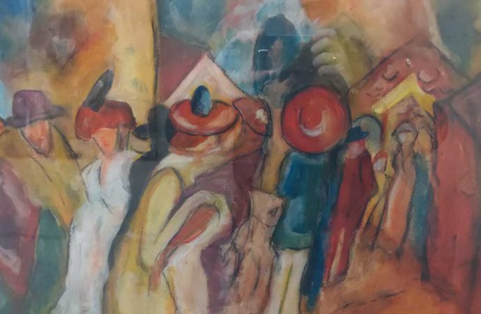 Schilderij Willy Valcke Acryl op papier